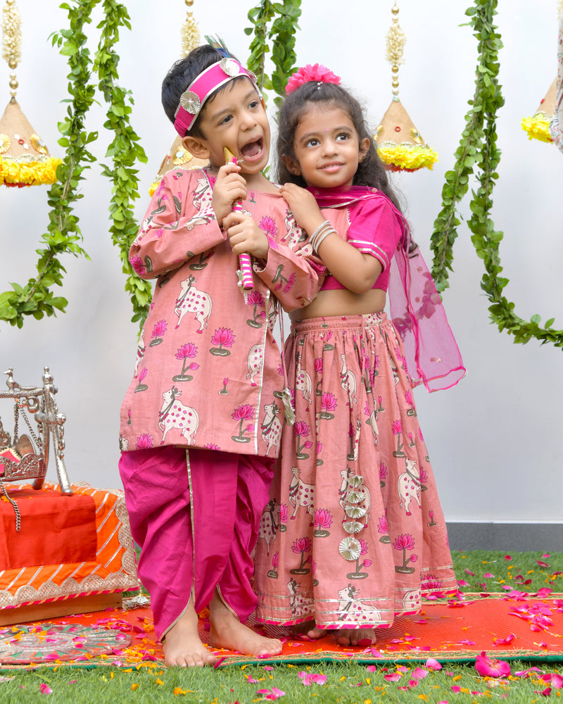 Pink Pichwai Lengha set