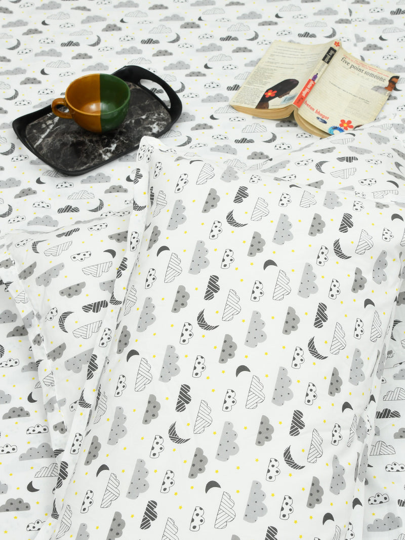 Grey Clouds Bedsheet