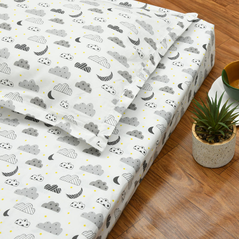 Grey Clouds Bedsheet