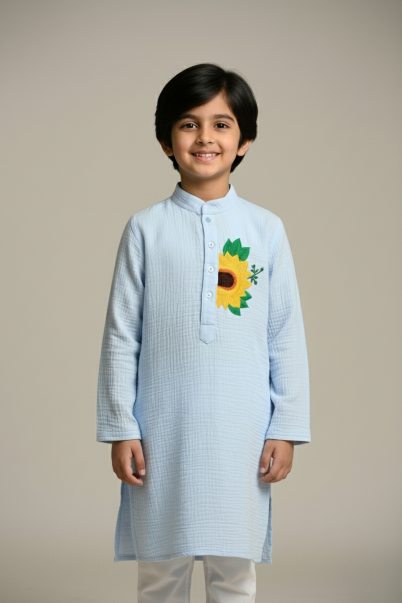 Sunflower Embroidery Kurta set