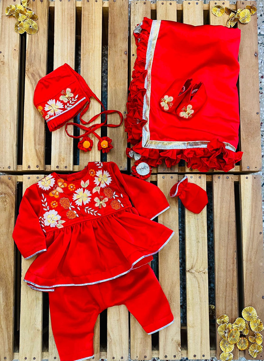 Floral Embroidered Jaamna