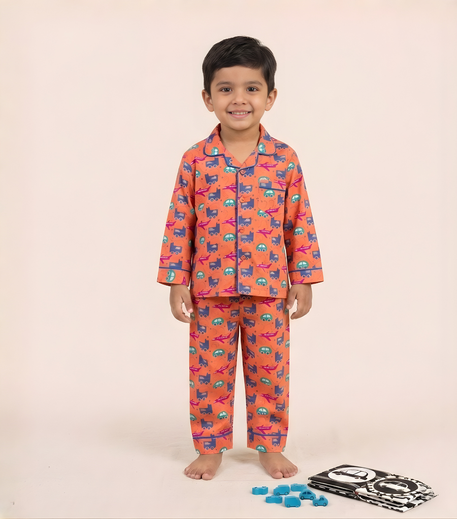 Orange transport sleepwear
