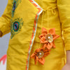 Yellow Embroidered Kurta With Lengha