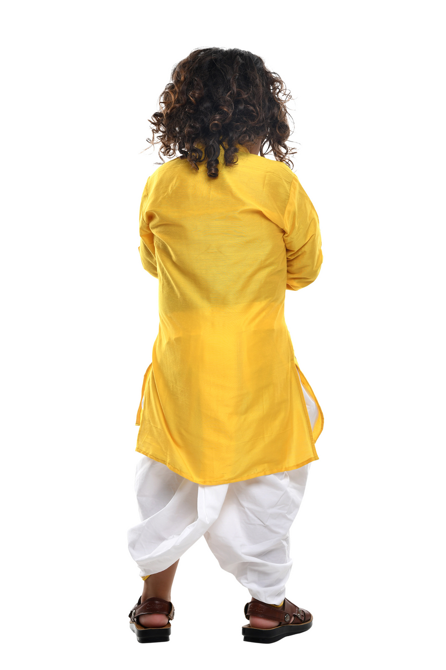 Yellow Gota Kurta With Dhoti