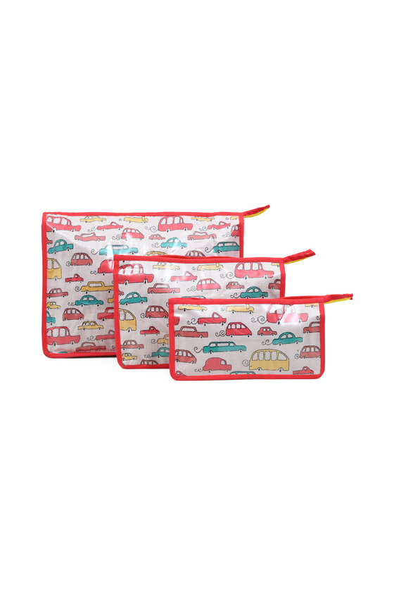 Pouch set- Multicolour Cars