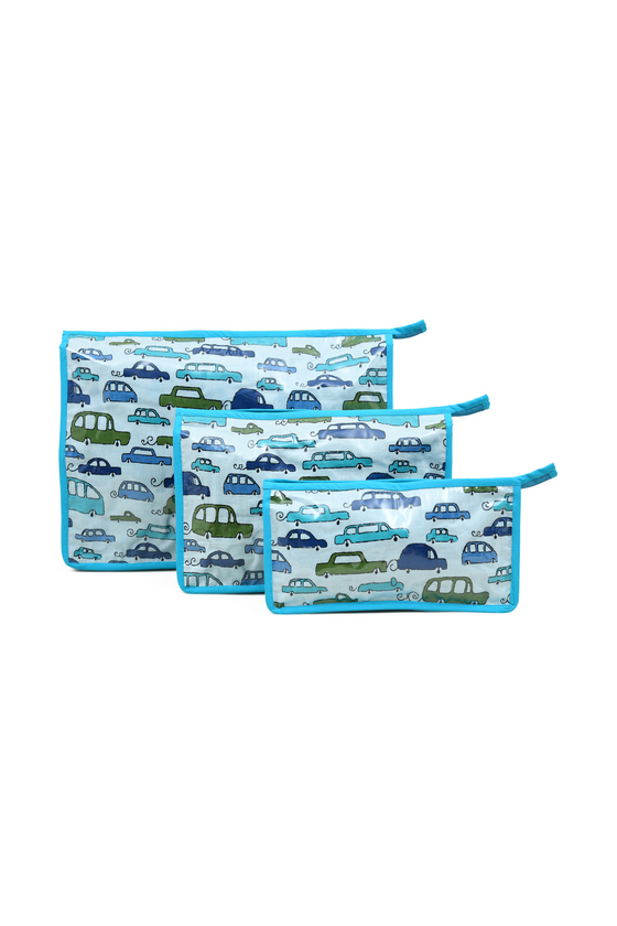 Pouch Set- Blue Car