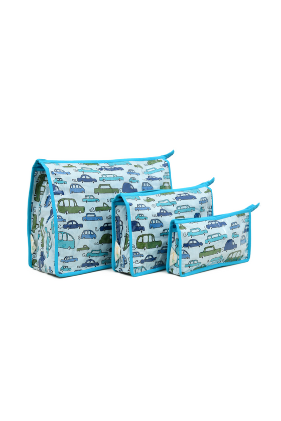 Pouch Set- Blue Car