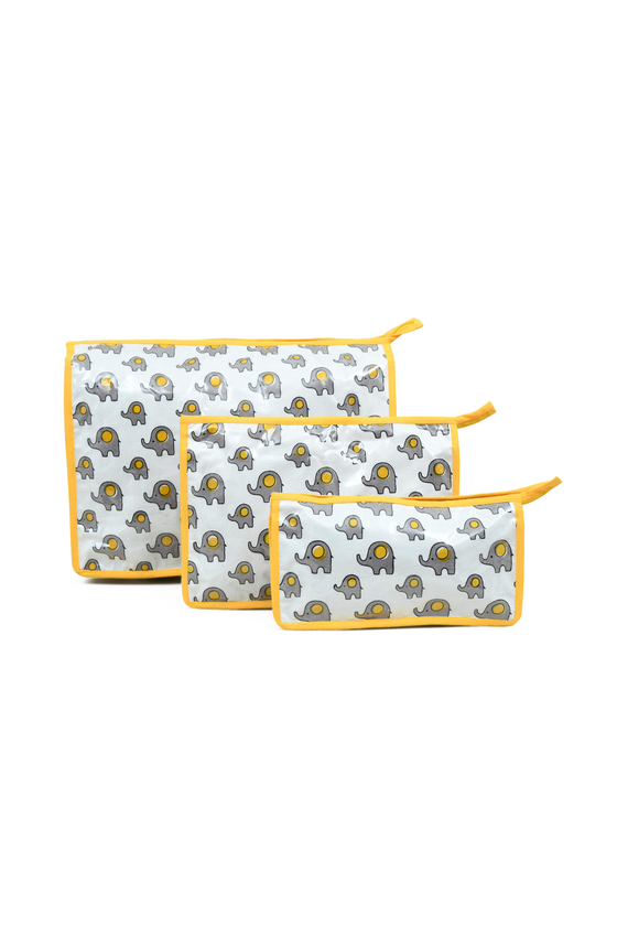 Pouch set- Grey Elephant