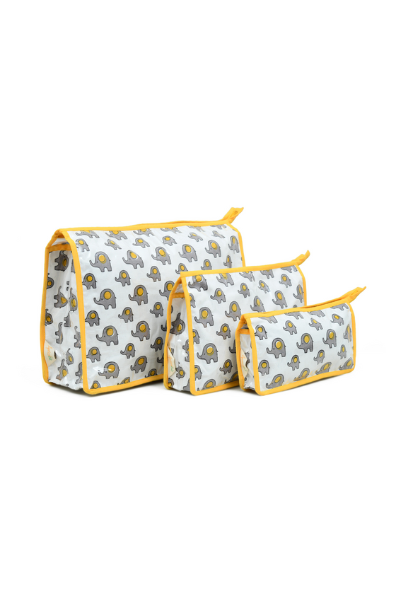 Pouch set- Grey Elephant