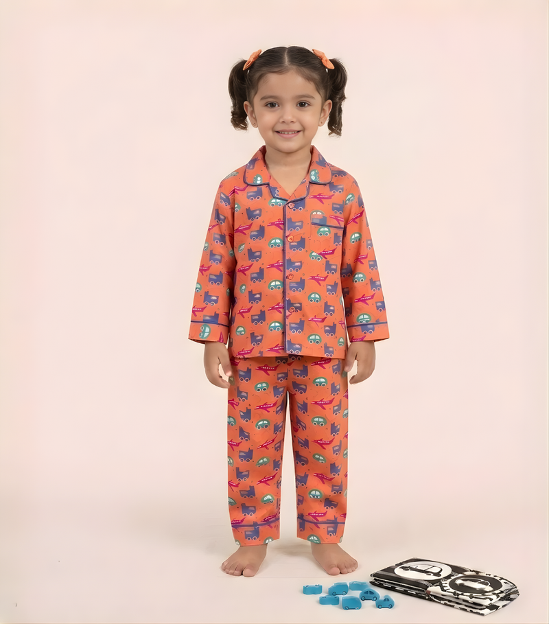Orange transport sleepwear