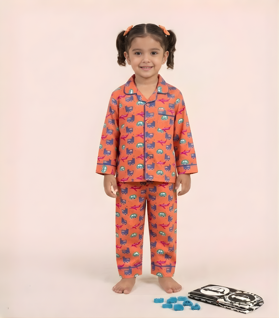 Orange transport sleepwear