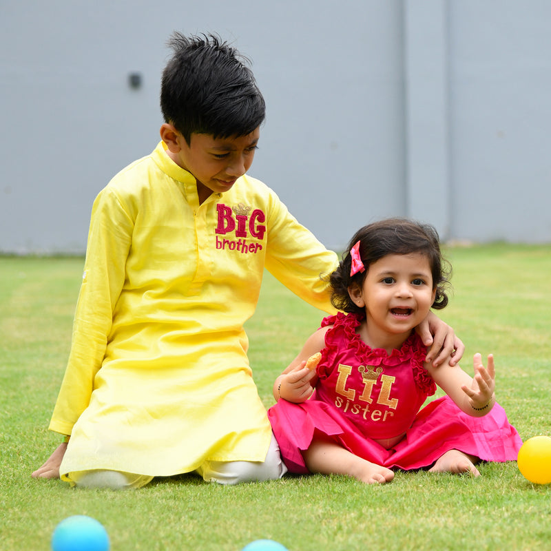 Big Bro Yellow Kurta set