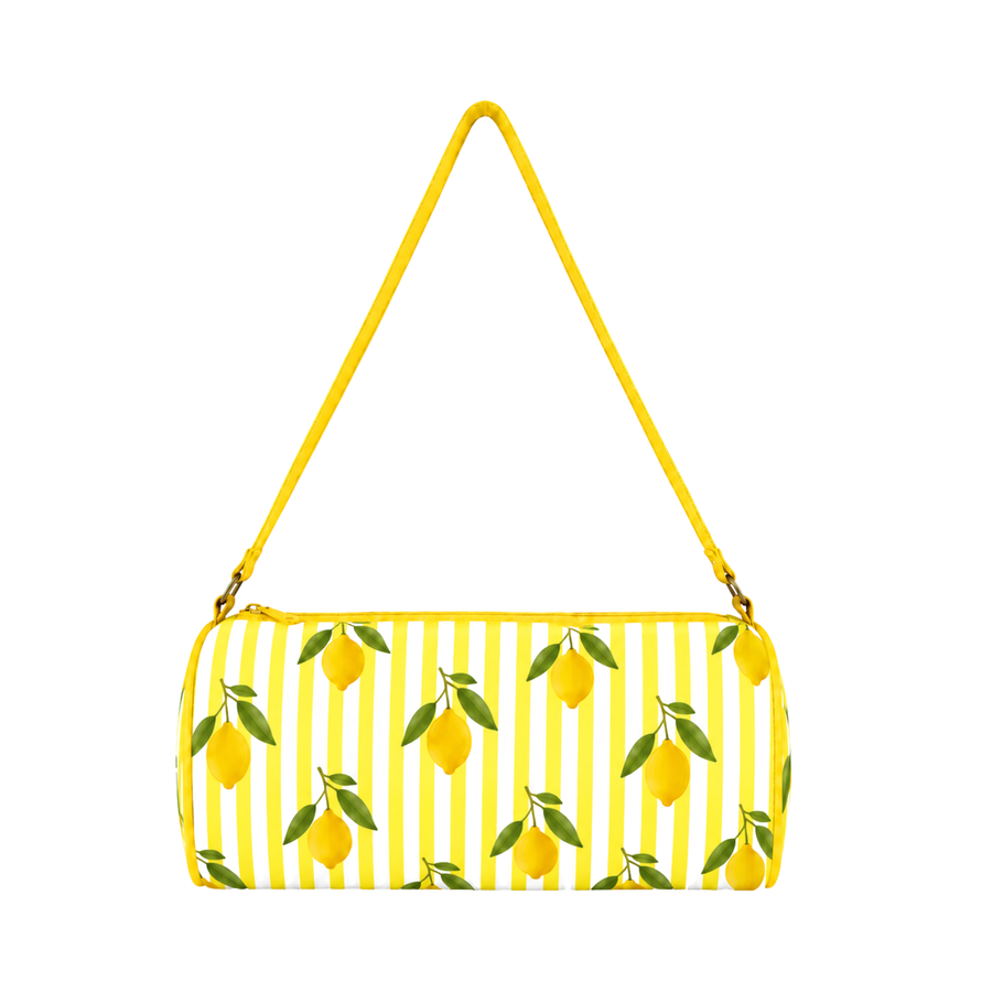 Duffle Bag-  Yellow Lemon Print