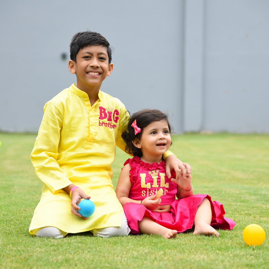 Big Bro Yellow Kurta set