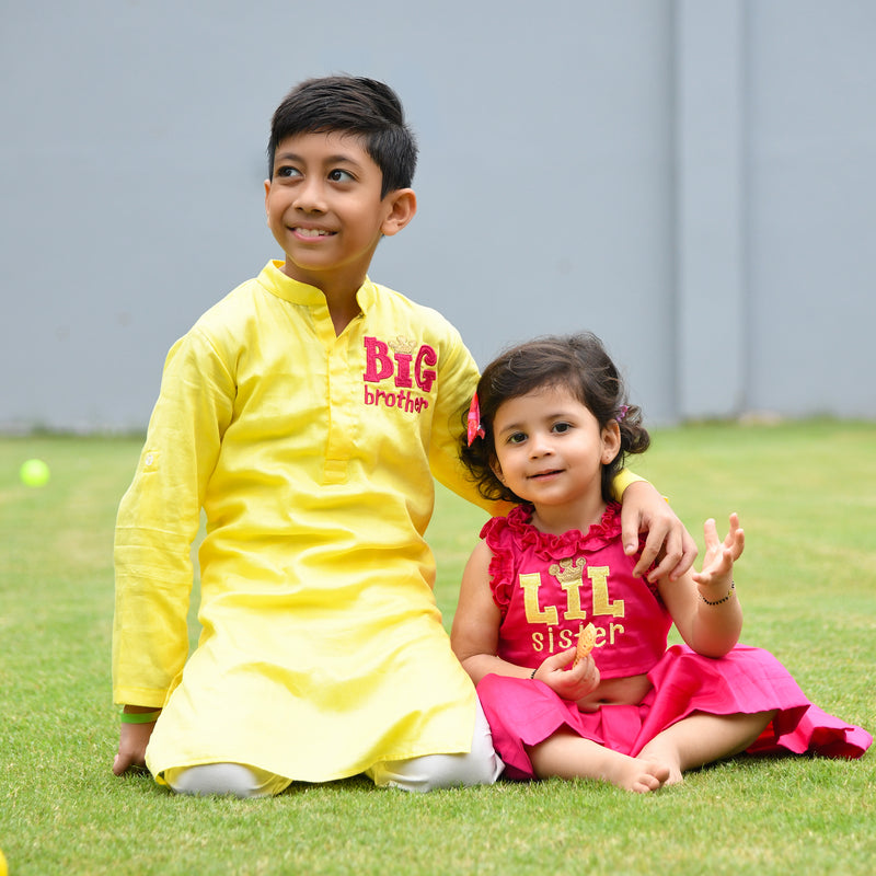 Big Bro Yellow Kurta set