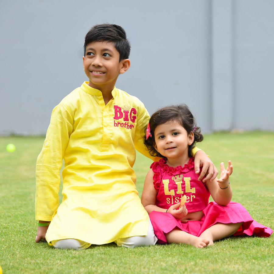 Big Bro Yellow Kurta set