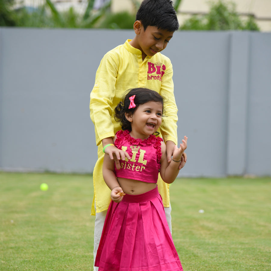 Big Bro Yellow Kurta set
