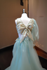 Blue Organza Lengha