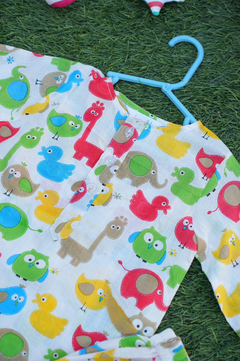 Rainbow Jungle Friends Sleepwear