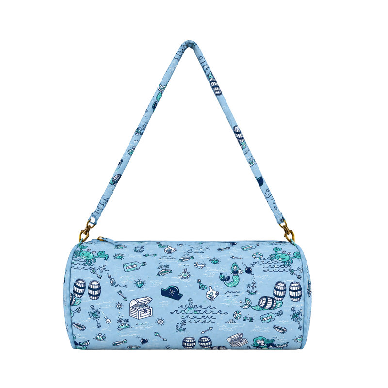 Duffle Bag- Light Blue Sea Print