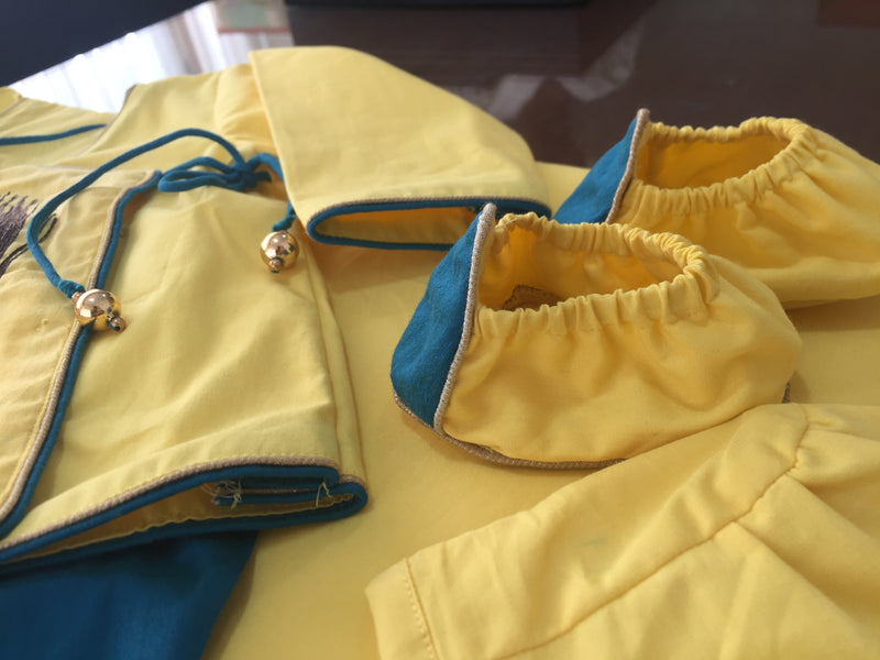 Peacock Feather Embroidered Jaamna