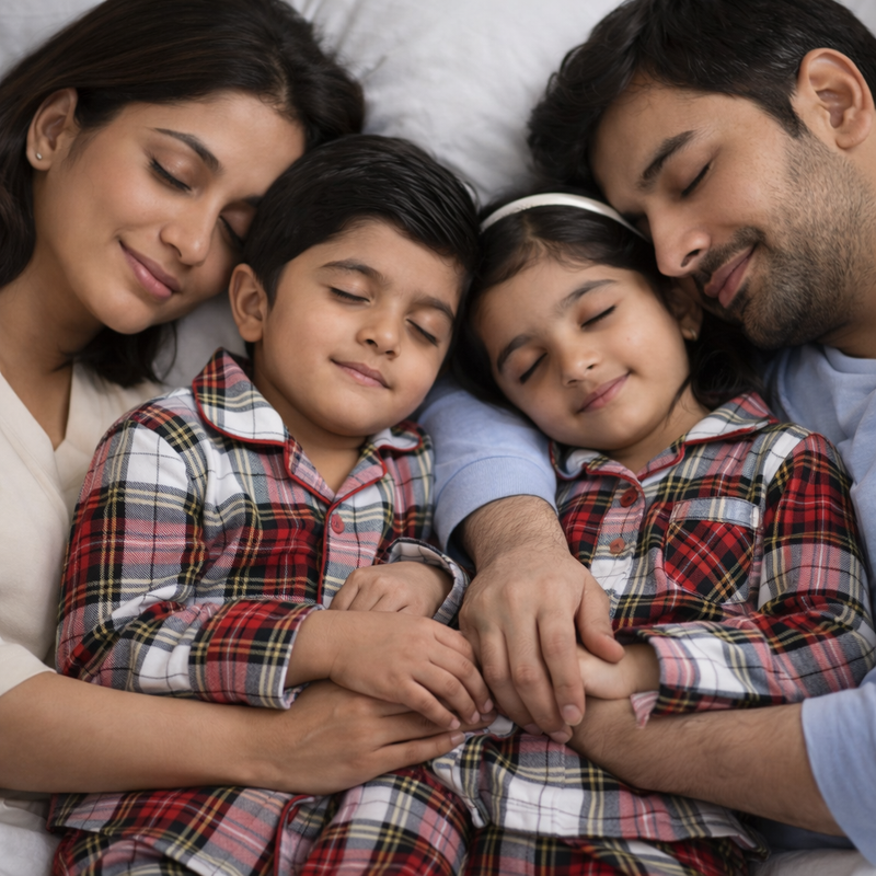 Plaid Snuggles – Cozy Comfort Nightwear for Boys & Girls