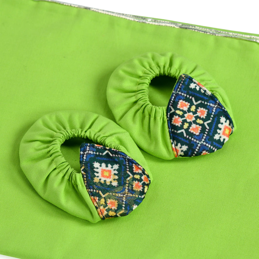 Green Patola Printed Jaamna