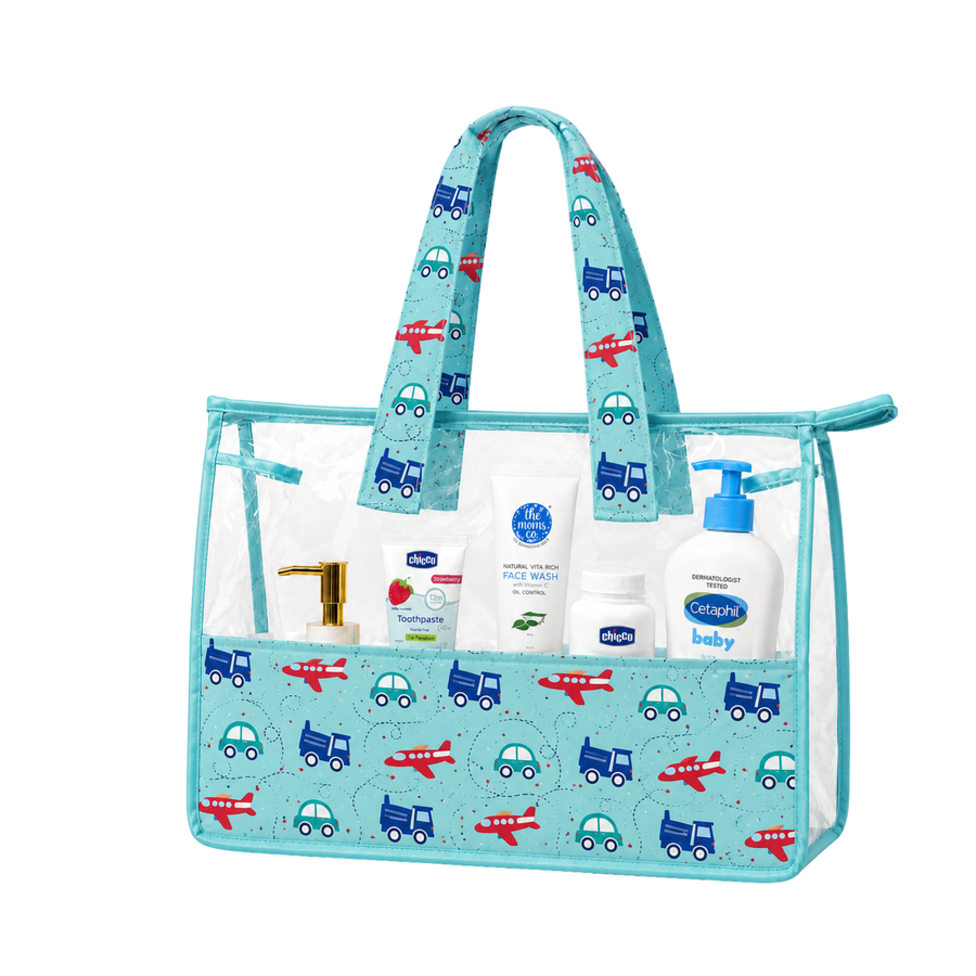 Tote bag-  Blue Transport Print