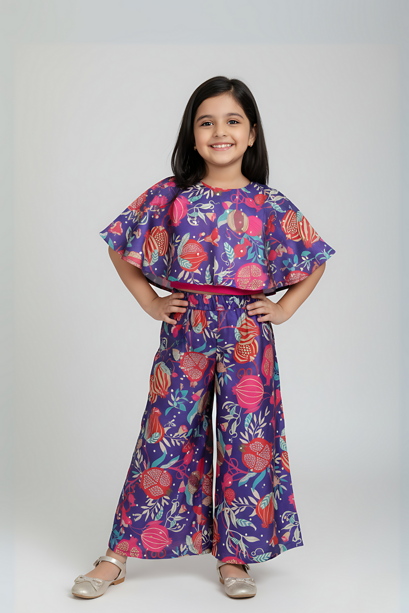 Anaar palazzo set with cape