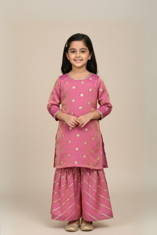  Mauve tissue sharara set