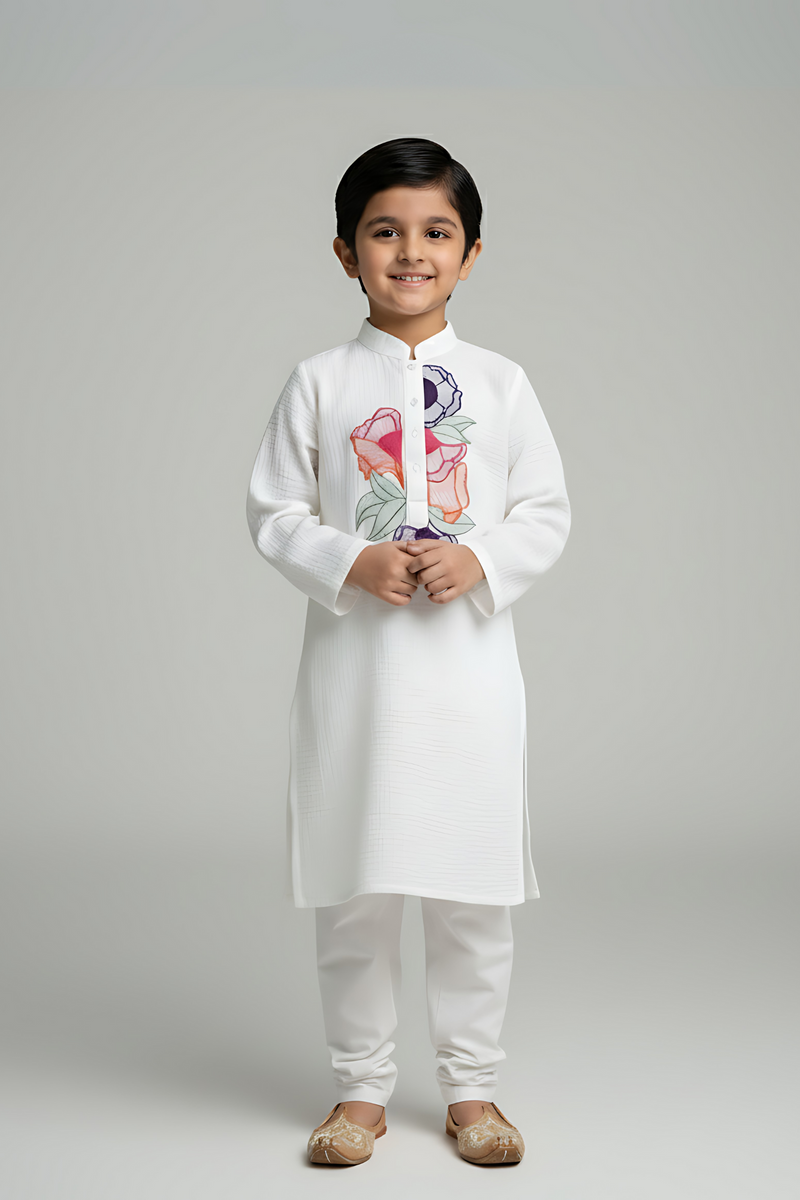 White cotton kurta set