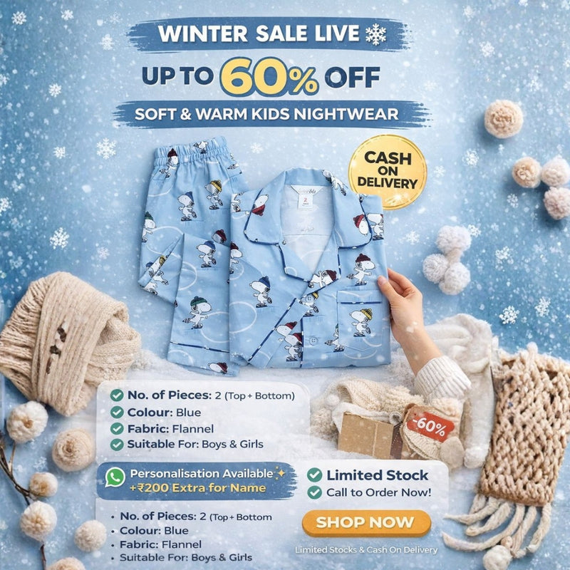 Snoopy Blue Set – Cozy Nightwear for Boys & Girls