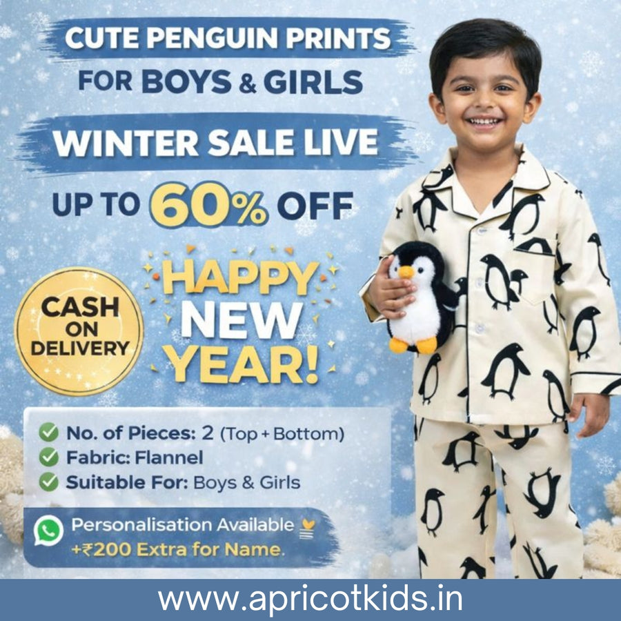 Cute Penguin Prints for Boys & Girls Winter Sale