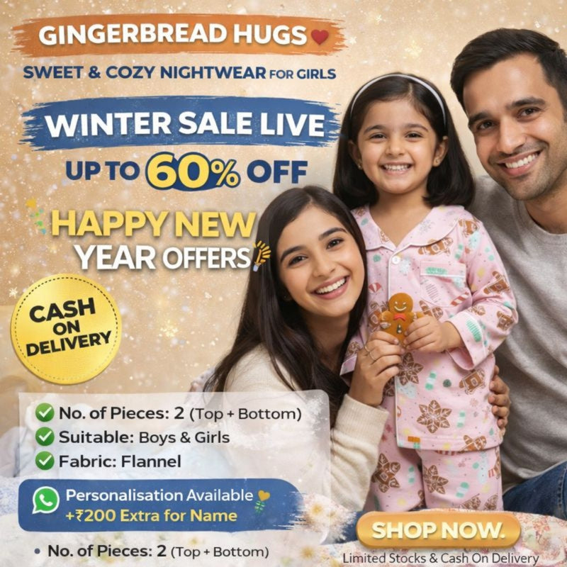 Gingerbread Hugs – Sweet & Cozy Nightwear for Girls