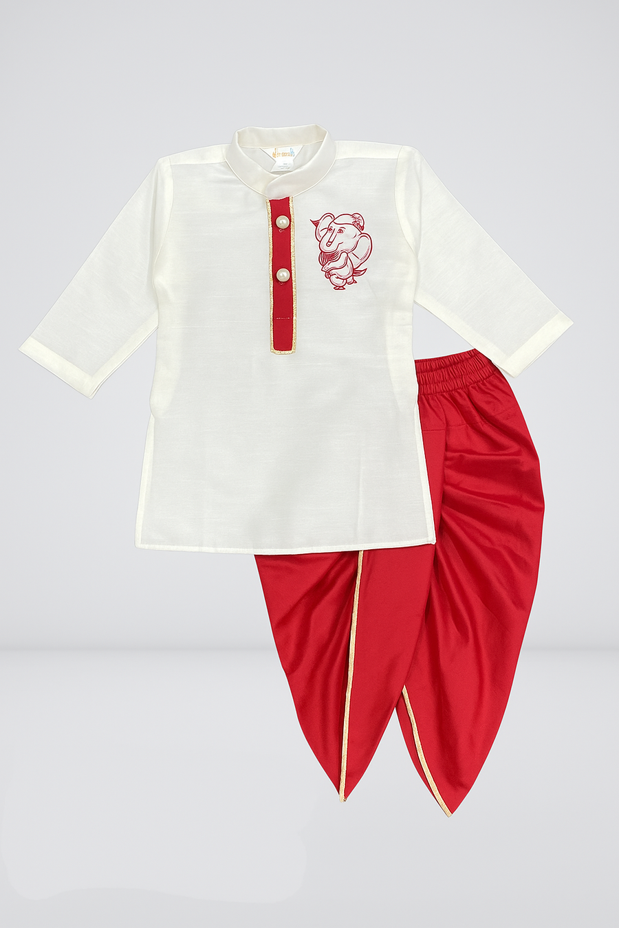 Off White kurta with Ganpati