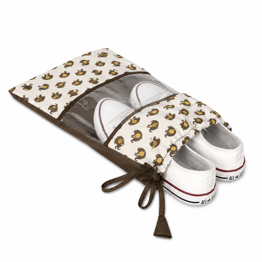 Shoe Bag - Elephant Print