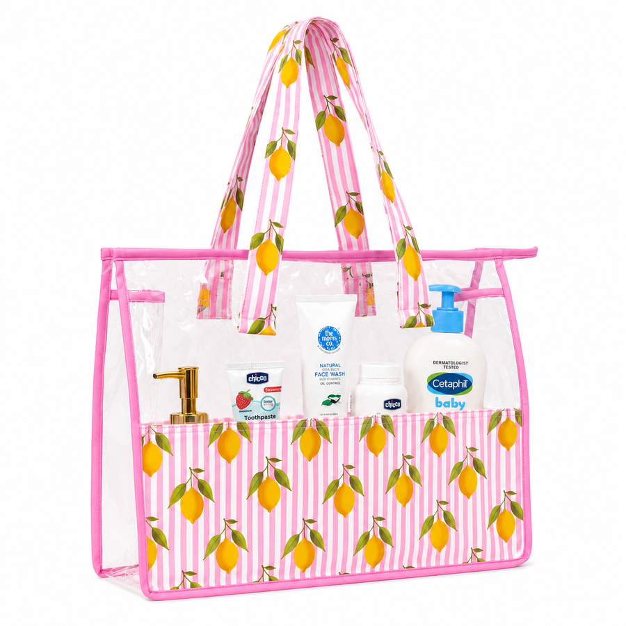 Tote bag- Pink Lemon Print