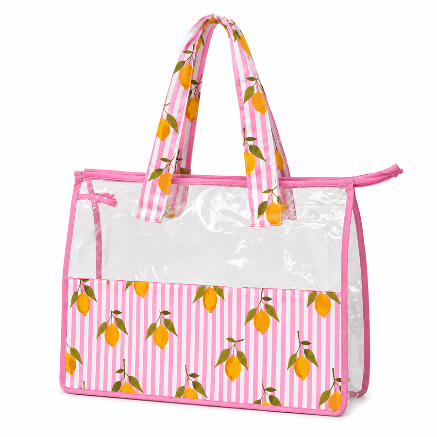 Tote bag- Pink Lemon Print