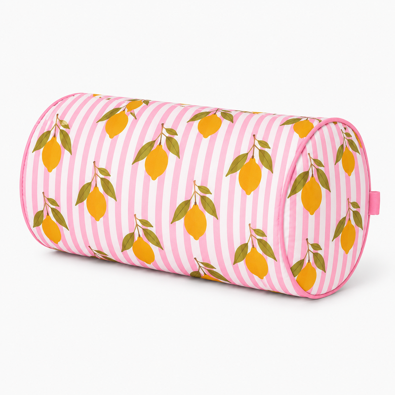 Duffle Bag-  Pink Lemon Print