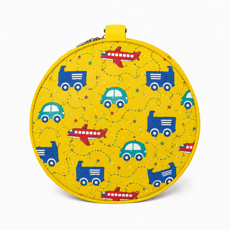 Duffle Bag-  Yellow Toy Print