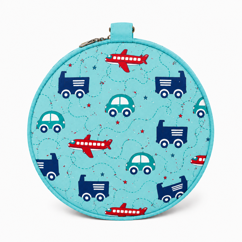 Duffle Bag-  Blue Transport Print