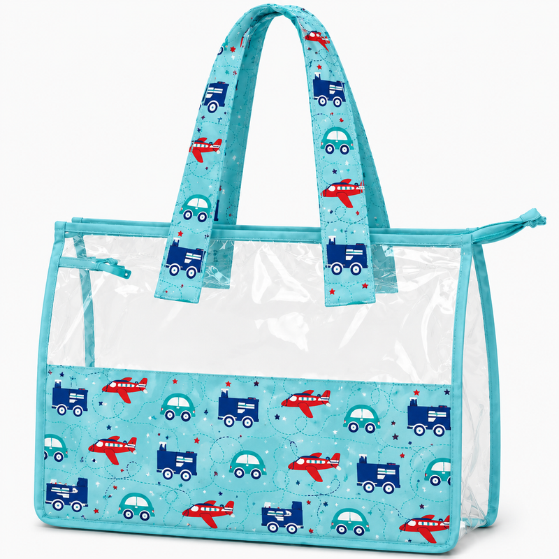 Tote bag-  Blue Transport Print