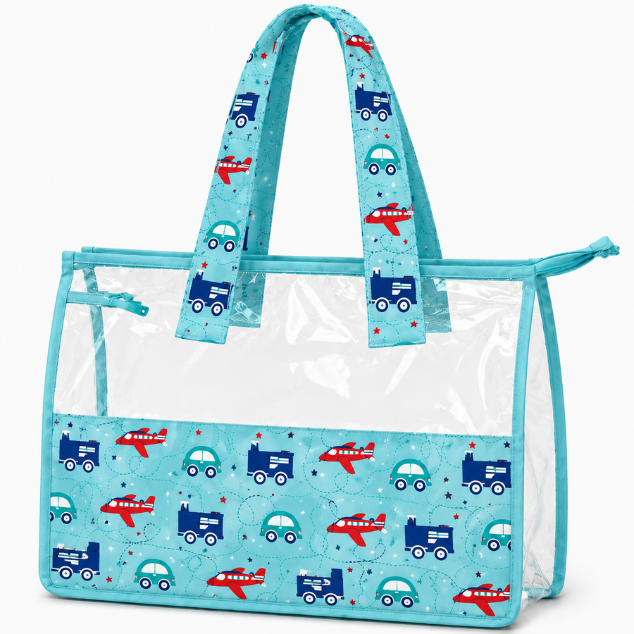Tote bag-  Blue Transport Print