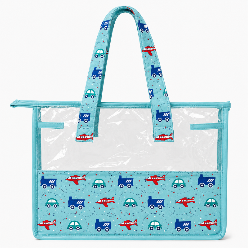 Tote bag-  Blue Transport Print