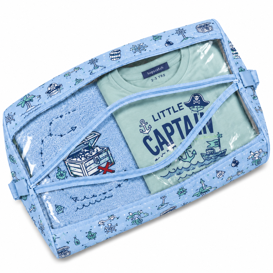 Duffle Bag- Light Blue Sea Print