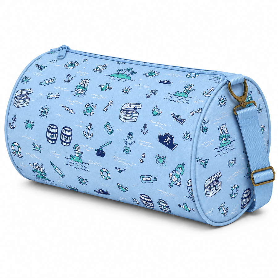 Duffle Bag- Light Blue Sea Print