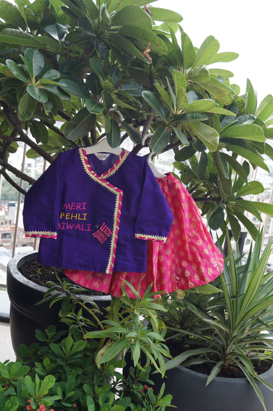 Meri Pehli Diwali Pink Lehenga Set