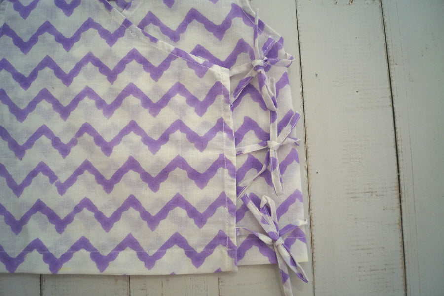 Purple Chevron Jhabla