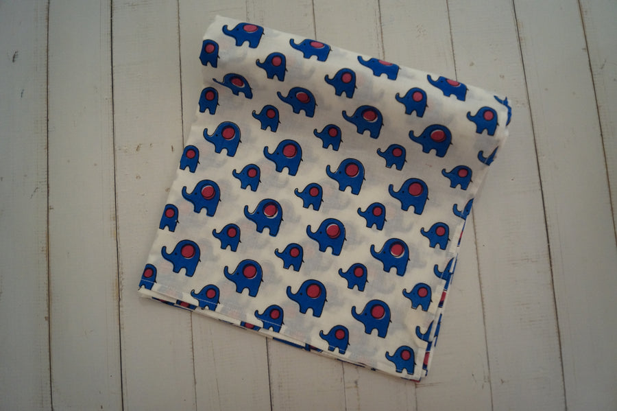 Blue Elephant Swaddle