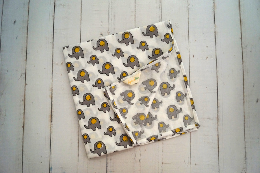 Grey Elephant Swaddle